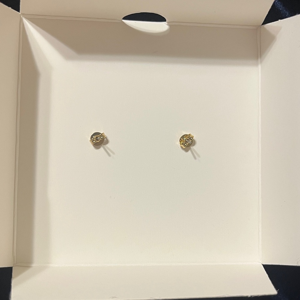 Coach Red Pave Heart Stud Earrings - Picture 3 of 6